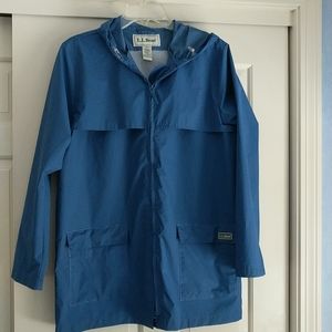 L.L Bean vintage blue rain parka, size medium